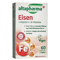 Altapharma iron Dietary supplements Made in Germany 60 tablets