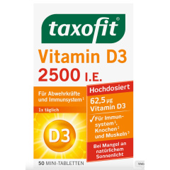 Vitamin D3 2500 IU tablets 50 pieces, 7.7 g Dietary supplement