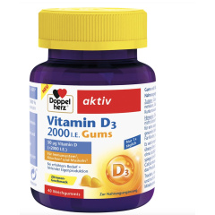 Vitamin D3 2000 IU gums, 120 g Dietary supplement