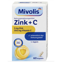 Zinc + C capsules, 60 capsules, 38 g Dietary supplement