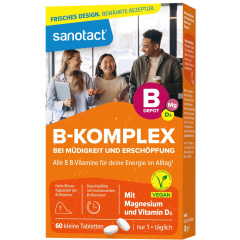 B-Complex + Magnesium + Vitamin D3 Tablets 60 tablets, 38 g