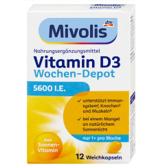 Vitamin D3 5600 IU Weekly Depot Soft Capsules 12 Capsules, 5 g