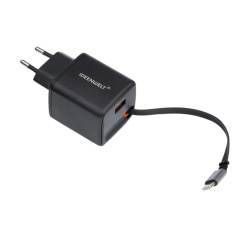 USB fast charger, black