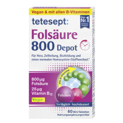 Folic acid 800 Depot 60 mini-tablets
