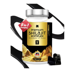 Premium Shilajit Capsules 1300 mg 120 Capsules with Ashwagandha Rose Root Green Tea Extract & Coenzyme Q10 