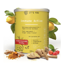 Immune Active Vitamin Drink Ginger Lemon 300 g 30 Servings | With superfoods, to support the immune system, 