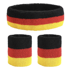 Striped Sweatband Set Sports Headband Bracelet