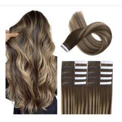 Tape Extensions Real Hair 40 cm Balayage Brown
