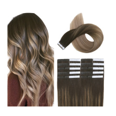 Tape Extensions Real Hair 40 cm Balayage Brown | 50 g, 20 pieces, real hair