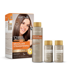  Kativa Brazilian Keratin Straightening Kit with Argan Oil and Hyaluronic Acid